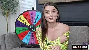 petite babe tries anal wheel to stretch her tight hole