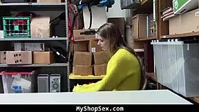 busty blonde teen caught and fucked hard by lp officer in office