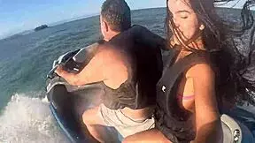 Wild Jet Ski Adventures In Guarujá Beach - Big Ass Latina Teen's First Time!