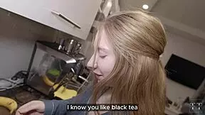 I asked my muscular bodybuilder neighbor for a cappuccino, and he helped me with his monster cock instead.