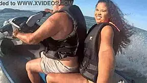 Wild Jet Ski Adventures In Guarujá Beach - Big Ass Latina Teen's First Time!