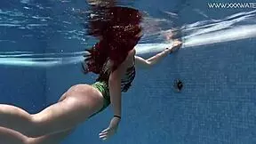 diana rius caresses her hot tits underwater