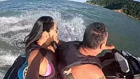 Wild Jet Ski Adventures In Guarujá Beach - Big Ass Latina Teen's First Time!