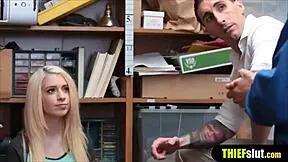 dude gets cuckolded by security guard fucking his gf rough