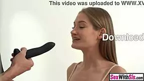 Masturbating teen stepsis needs her stepbro's big cock inside her.