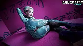 Hey, check out this tattooed girl stretching her asshole with toys and plugs! 😜