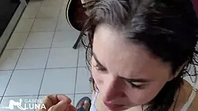 anal young girl sucking big cock and getting creampie in her huge ass twice