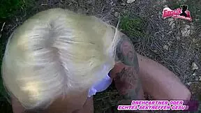 Intense anal POV fuck in the forest with German teen 18+