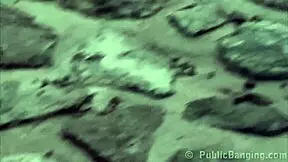 Facial Cum on Alexis Crystal in Public Threesome Gangbang Orgy with 2 Teen 18+ Guys 😜