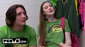 Shoplifting counselor rides hard with shaved pussy to dodge jail time