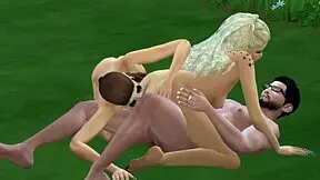 Mortimer is surprised by two horny sluts in sims 4 porn