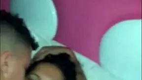 Karina enjoys time with two young men