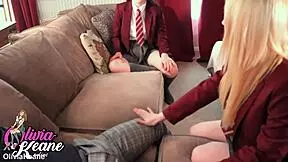 Blonde student cuckolds friend with big natural tits