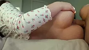 Morning fucking with slutty big tits roommate girl ended with a creampie?