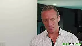 stunning busty blonde masseuse give her client a sensual wet naked nuru massage and more - clarke kent river lynn