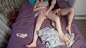 Man, I woke up excited and got my husband into a morning handjob with 69 position fun!