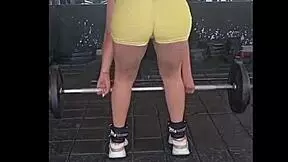 nicole medallo sweats at gym for anal pleasure