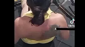 nicole medallo sweats at gym for anal pleasure