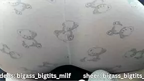 I can't stop masturbating in my pajamas, showing off my big ass and camel toe, milf style.