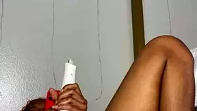 edging pussy in front of friend