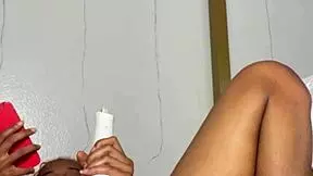 edging pussy in front of friend