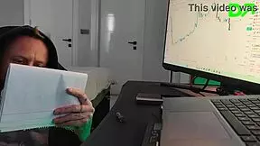 my sexy stepsister prevents me from learning trading, but fucks me instead?