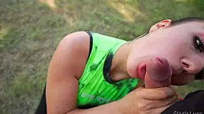 i made my teen fitness trainer suck my huge cock and cum all over her pretty face.