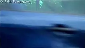 i'm banging busty girl public gangbang threesome by busy highway