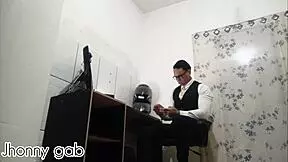 secretary tiffany montavani sits on boss jhonny gab's lap in office