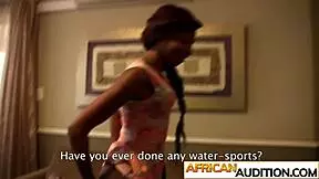 African Teen Blows Monster Cock