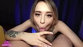 Blowjob POV with Karolina Geiman by Murkovski in Close-Up Action. European Student Handles Deepthroat and Cum in Mouth.