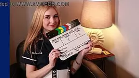 Young submissive teen with big tits eats cum from a bowl after gloryhole deepthroat