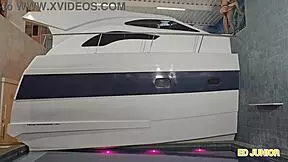 Blonde fucked on yacht