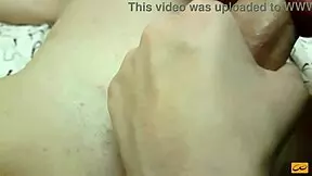 Homemade deepthroat with brunette and ring gag.