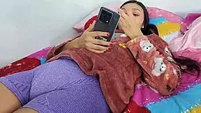 Rosibel, the stepdaughter, takes off the condom to feel her stepfather's cum inside her tight pussy.