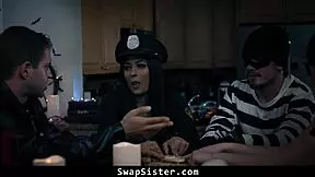 Four Stepsiblings Engage In Hardcore Orgy With Cowgirl, Blowjobs, And Big Tits Exposed.