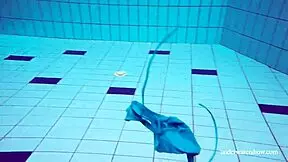 Martina in Blue Bikini Underwater