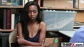 daya knight pays the burglar with her boobs and a blowjob.