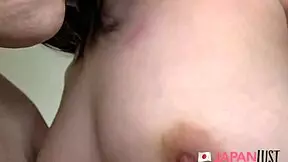 after interview, i used vibrator on cute asian teen for pov creampie