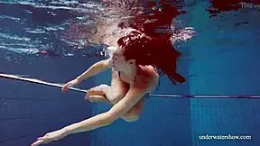 Martina in Blue Bikini Underwater