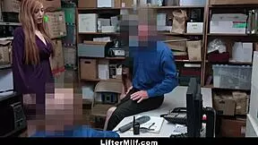 Redhead Stepmom and Stepdaughter Stripped by Burglar