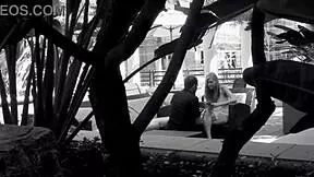 black babe takin on a big white cock, damn