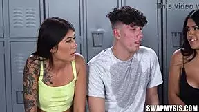 Petite teen engages in group activity with taboo elements in reality