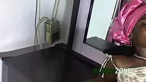 small booty african maid in bedroom interview