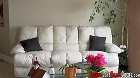 Teen rides huge black cock to facial.