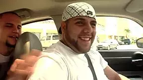 i saw this horny brunette sucking cock in a car then getting dick in her tight teen pussy, wow!