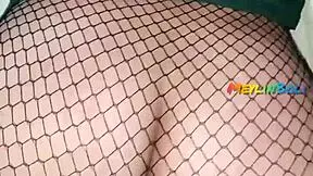 The sexy gothic babe got interviewed, then her neighbor fucked her from behind, leaving her messy outside