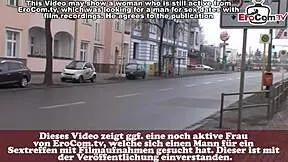 Normal German Teen 18+ Convinced for Street Sex During First Casting.