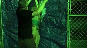 Skinny teen anya olsens gets rough outdoor public bondage bang