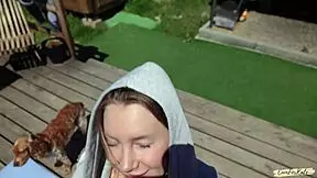 I Was Doing Morning Yoga By The Pool When My Neighbor Spied On Me And Joined In, But I Think He Meant To Say Somethin Else.